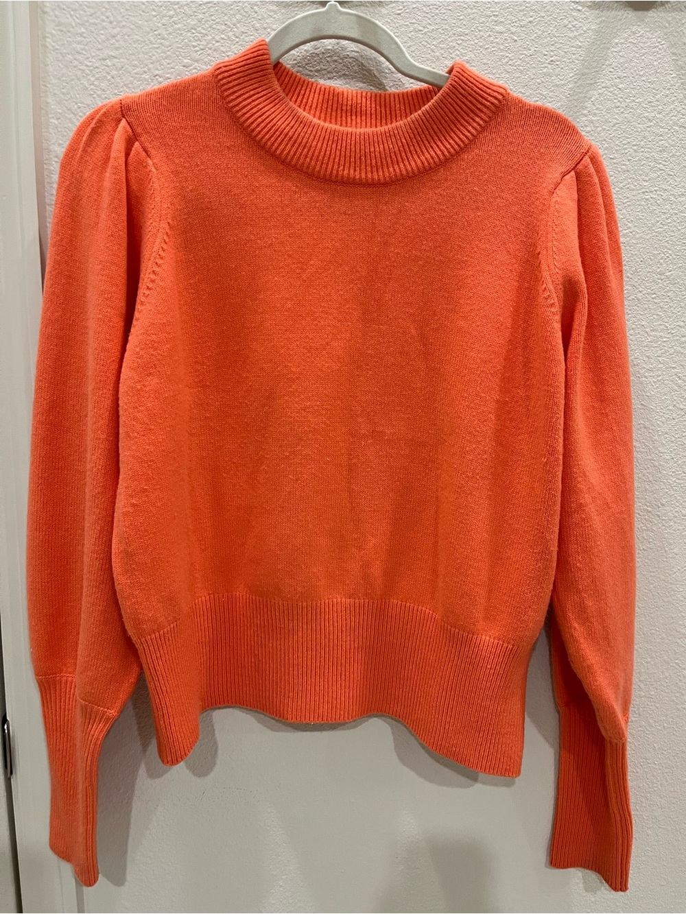 French Connection Coral Crewneck Sweater with Puff Shoulders - Picture 3 of 9